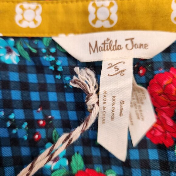 Matilda Jane Choose Your Path Fa La La Dress Floral Button Up Size Small NEW - Picture 11 of 16
